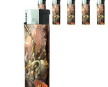 Elephant Art D41 Lighters Set of 5 Electronic Refillable Butane  - £12.62 GBP