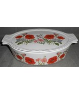 GRACE&#39;S TEAWARE  2 Qt. Casserole or Baker w/Lid POPPIES &amp; BIRDS Motif - $54.25 CAD