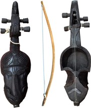 Beautiful Hand Carved Traditional Nepali Folk String Music Instrument Sarangi - £154.02 GBP