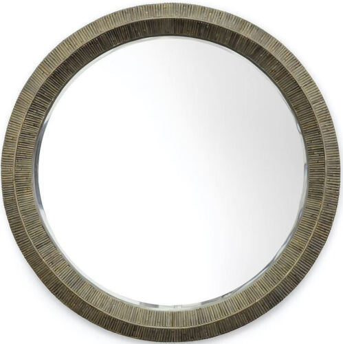 Palecek Jenner Round Mirror, Grey (129089) - £1,503.58 GBP