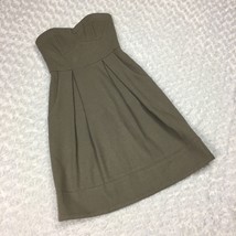 H&amp;M Gray Sleeveless Strapless Pleated Dress Zippered Back 2 Front Pocket... - $14.95