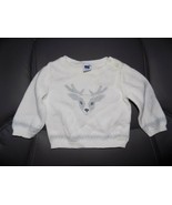 Janie And Jack White &amp; Gray Deer Sweater Size 3/6 Months Boy&#39;s EUC - $20.02
