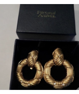 Personal Accents Gold Tone and Rhinestone Personal Accents Clip Earrings... - $9.99