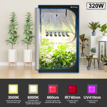 PHLIZON 320W 6Bar Commercial  LED Grow Light Plant Lamp Dimmable 5x5ft c... - £214.51 GBP
