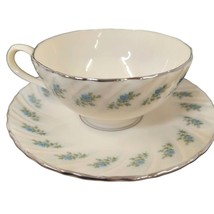 Lenox China - Rosedale Blue Roses  Teacup &amp; Saucer Set Vintage Tea Set C... - $18.70