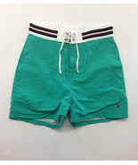 Tommy Hilfiger  mens Large Green Lined Draw String Tie Shorts - $7.92