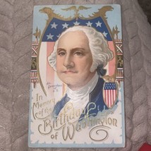 Antique Postcard: In the Memory of the Birthday of George Washington  - £3.87 GBP