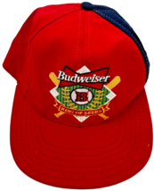 Budweiser King Of Beers Red VTG Snapback Baseball Hat Cap Made In USA - $12.23