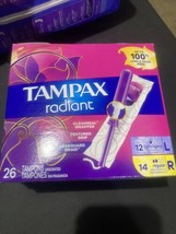 Tampax Radiant R L Regular ￼Light Absorbency Wrapper Tampons Unsecented ... - $7.59