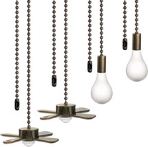 Ceiling Fan Pull Chain Fan Pulls 4Pcs Light Fan Pattern Pull Chain Extension Fan - £33.07 GBP