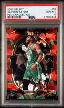 2022 Select Jayson Tatum #55 Celtics Red Cracked Ice Prizm - PSA 10 GEM MINT - $39.59