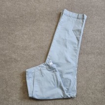 Ann Taylor Loft The Slim Cropped Capri Pants 4 Petite Blue Vacation Summer Stret - £17.03 GBP