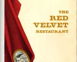 The Red Velvet Restaurant Menu Holiday Inn 1968 MSO - $21.85