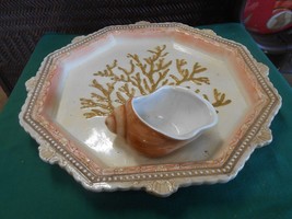 Beautiful Zrike Evereyday Baroque Pottery By Lisa Levy... Chip &amp; Dip Platter - $17.41