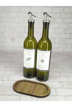 Wooden Stand Amber 2 Pack 750 Ml Olive Oil Oil Bottle Oil Pot Oil Glass Bottle - £15.01 GBP