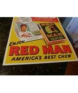 RED MAN TOBACCO POSTER Sign Paper 11&quot; x 15.5&quot; Mancave - £62.38 GBP
