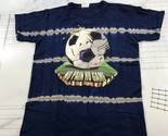 Vintage Soccer T Shirt Mens Extra Large Navy Soccer No Pain No Game 1999 - £14.73 GBP