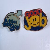 Walmart Associate ATTA BOY &amp; Good job pin set Lapel Hat Pin employee brooch - $11.00
