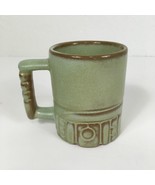 Frankoma Coffee Mug C4 Plainsman Green Brown Ceramic Clay Art Pottery Ha... - £15.76 GBP