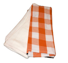 Target Brand Halloween Ghost &amp; Orange Checkered Theme Dish Towels - £5.33 GBP