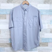 Columbia PFG Tamiami II Short Sleeve Fishing Shirt Solid Gray FM7266 Men... - $24.74