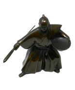 Japanese Old Samurai Warrior w Kikuchi Yari Spear Rice Bowl Heavy Figure... - €211,30 EUR