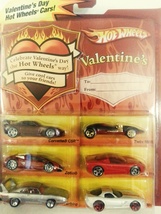 Hot Wheels 2008 Valentine&#39;s Day Set of 6 Cars Mint On Card On Oversize Card - £78.89 GBP