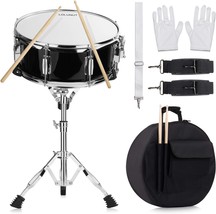 The 14&quot; Black Snare Drum Set Comes With A Gig Bag, Two Sticks, A Drum St... - $2,369.42 MXN