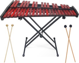 Professional Wooden Glockenspiel Xylophone With Mallet And Adjustable Stand, 37 - £255.74 GBP