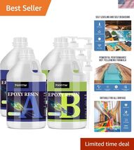 4 Gallon Crystal Clear Epoxy Resin Kit - Self-Leveling &amp; Fast Curing for... - $228.67