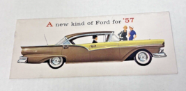 1957 A New Kind of Ford Fairlane 500 Original Color Catalogue 6 Pages Foldes - £9.74 GBP