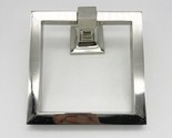 Restoration Hardware Dillon 6.25&quot;  Square Towel Ring Polished Nickel Finish - $59.99