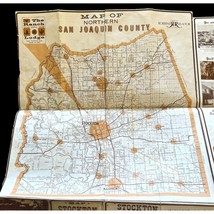 San Joaquin County Map Vintage 70s Stockton CA and Vicinity Robbins Real... - $15.87