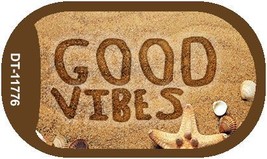 Good Vibes Novelty Metal Dog Tag Necklace DT-11776 - £12.54 GBP