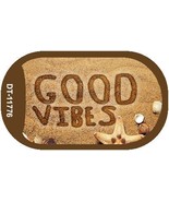 Good Vibes Novelty Metal Dog Tag Necklace - $21.66 CAD