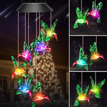 Mother&#39;s Day Gifts for Mom from Daughter Son, Hummingbird Solar Wind Chimes for - £15.12 GBP