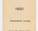 Zeidner Bros Price List Concentrated Flavors 1921 Philadelphia  - $27.72