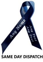 Personalised Memorial Funeral Sympathy Ribbon  - $1.86