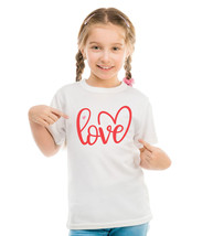 Love Shirt for Girls, Script Love T-Shirt, Love T-Shirt for Girls, Love Tee - £13.41 GBP+