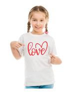 Love Shirt for Girls, Script Love T-Shirt, Love T-Shirt for Girls, Love Tee - £13.44 GBP+