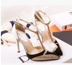 Women Sandals Pumps Bling Personality Sexy High Heel 10.5CM Shoes Women Pointed  - £42.08 GBP