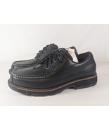 LL Bean Mens Lace Up Black Casual Loafer 7.5 Wide 0 ASG2 06 - $61.53 CAD