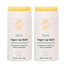 Mint Scent Lip Balm 2 Pack - Organic and Vegan Lip Moisturizer - Cruelty-Free, E - £17.25 GBP