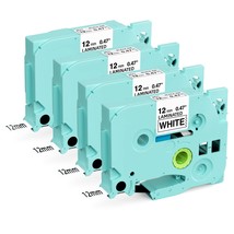 4-Pack 3B21 Compatible Label Tape Replacement For Tz231 Laminated Label Maker Ta - £47.15 GBP