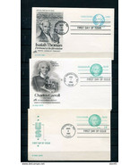 USA  1981/5 3 PS Cards with reply  Cards First day of issue CH.Carroll I... - £7.75 GBP