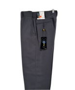 Mojo Boys Charcoal Gray Dress Pants Flat Front Polyester Sizes 27&quot; - 28&quot;... - £19.65 GBP
