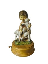 Reuge Brahms Lullaby Music Box Figurine Swiss Musical Antique Carved Germany Vtg - £58.05 GBP
