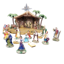 Thomas Kinkade Hawthorne Village &quot;Humble Stable&quot; Miniature Nativity 1&quot; Figurines - £45.99 GBP