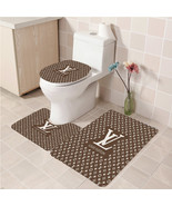 3Pcs/set Louis_Vuitton03 Bathroom Toilet Mat Set Anti Slip Bath Mat Deco... - $33.29+