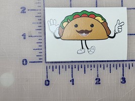 Happy Taco Mustache Sticker Decal Car Truck  Vinyl Window Bumper Laptop 3&quot; - £2.33 GBP